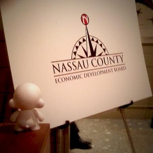 Nassau County Economic Development Board Shukie goes to a meeting