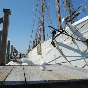 Shokie next to the French Navy schooner "Etoile"
